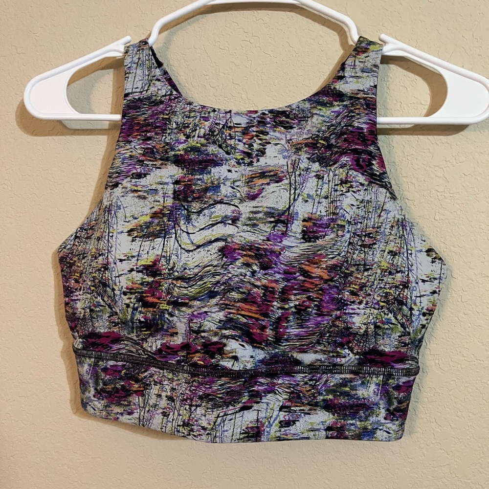 Lululemon Energy High-Neck Longline Sports Bra - Firework Floral Multi